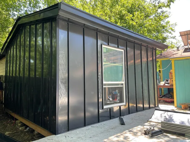 Black standing seam metal wall panels for Metal Roof Installation in Scottdale